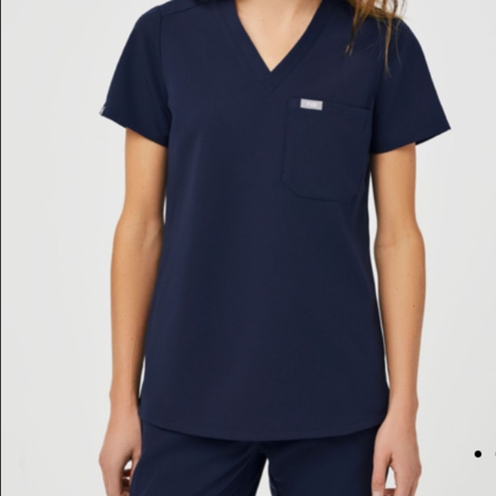 Navy Figs scrub top